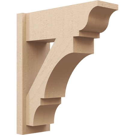 Ekena Millwork 8-in W x 22-in D x 26-in H Balboa Trad Rough Cedar Woodgrain TimberThane Outlooker, Primed Tan OUTUR080X22X26BOA04RCPR